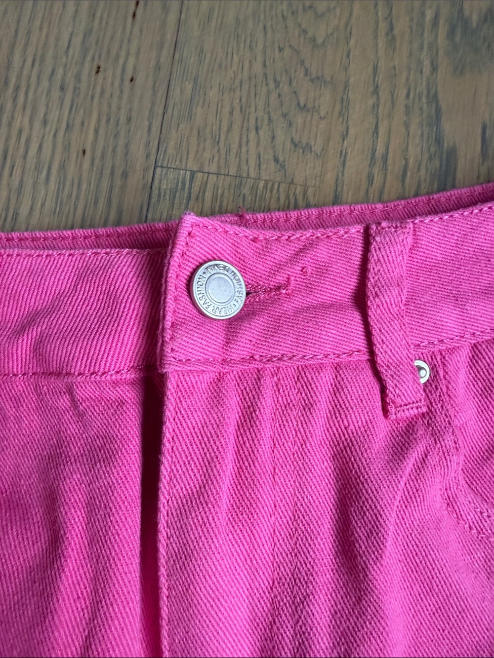 Bright Pink Denim Mini Skirt by Wild Fable - Picture 3 of 6
